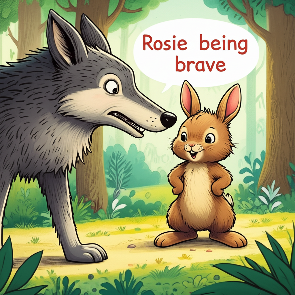 Rosie being brave